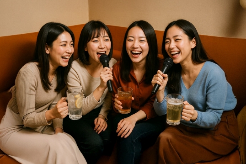 カラオケを楽しむ女性たち