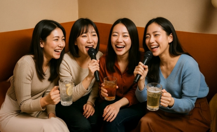 カラオケを楽しむ女性たち