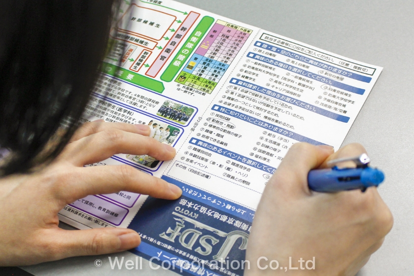 返信アンケート記入