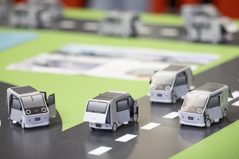 可愛い形状は出展ブースのアクセントにもなり、目を引く