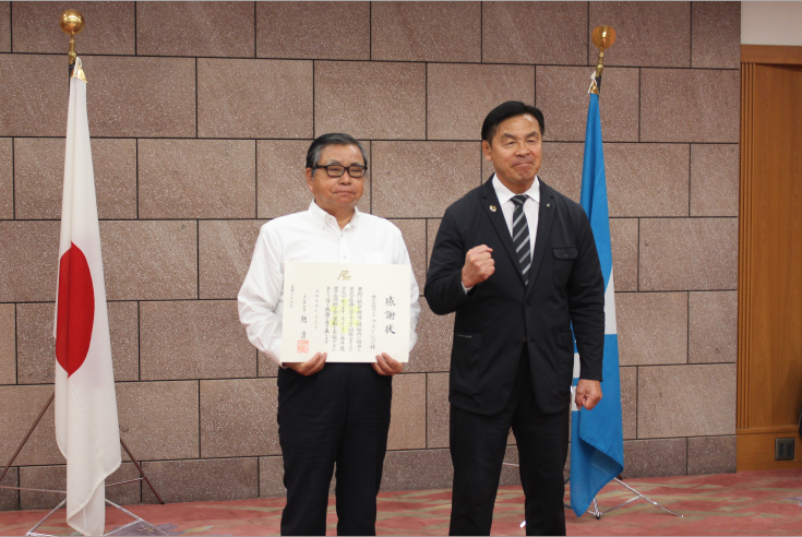 「令和５年度献血成績優良団体等への石川県知事感謝状」を贈呈されました。