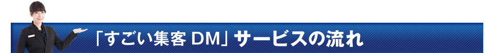 「すごい集客DM」サービスの流れ